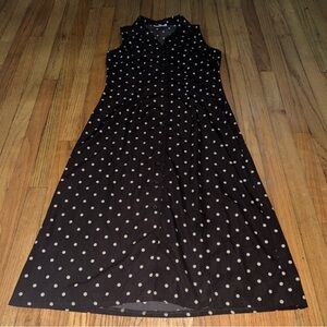 Studio I vintage polka dotted button down dress